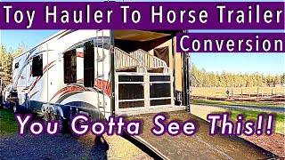 Toy Hauler To Horse Trailer Conversion ~ Stable Boy Modification Kit ~ RV Living Quarters & Stalls