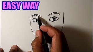 How to draw a face of a girl easy | Girl Simple Drawing
