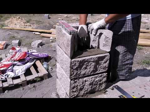 Столбы из блоков своими руками 96