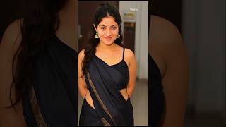How To Style Like Yazhini 46 Beautiful Black Saree With Sleeveless Black Blouse