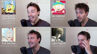 One Guy, 44 Characters (Death Note, Family Guy, Rick & Morty, Famous Character Impressions)