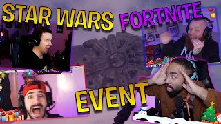 Live Streamer Reactions To Star Wars Fortnite Event Ft. Timthetatman, Dr.lupo, Nickmercs, Courage