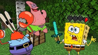 Minecraft Speedrunner Vs 4 Hunters - Spongebob Animation