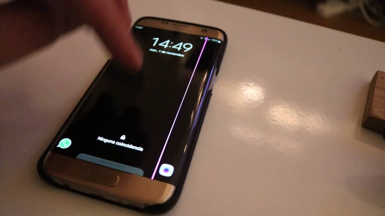 Línea rosada aparece en pantalla del Galaxy S7 Edge