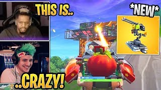 Streamers First Time Using *NEW* Mounted Turret! - Fortnite Best and Funny Moments