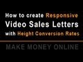 Video Marketing - How to Create responsive High Converting Video Sales Letter