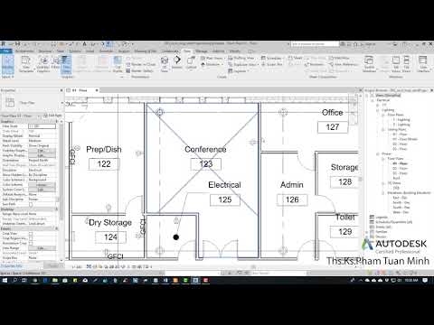 Hướng dẫn sử dụng Revit MEP 2019 | Bài 12: Kết nối ổ cắm điện tới bảng điện (panel)