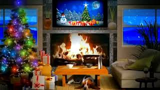 Новый Год И Рождество🔥 С Камином/Огонь В Камине.christmas With A Fireplace Видео Для Заставки