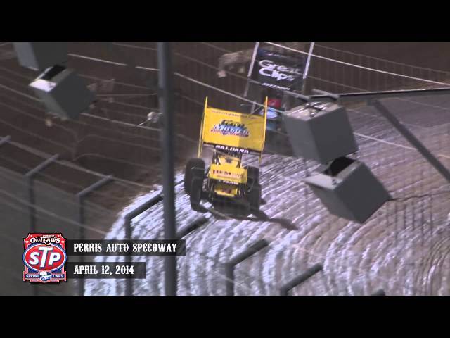 Highlights: World of Outlaws STP Sprint Cars Perris Auto Speedway April 12th, 2014