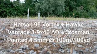 Hatsan 95 Vortex Hawke Vantage 3-9X40 Ao Crosman Pointed 4,5Mm 100M109Yd