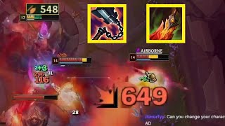 Aatrox Healing With 548 Ad And Deaths Dance Pive