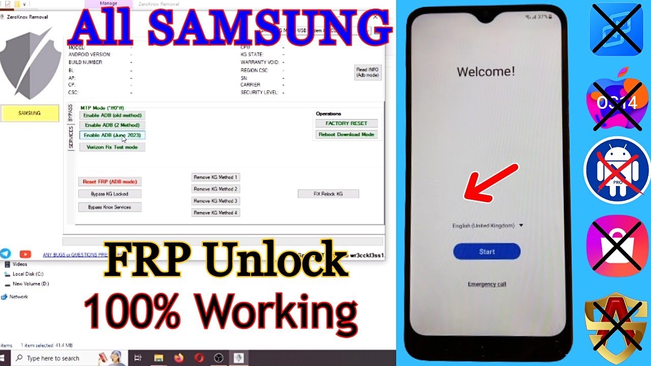 All Samsung Android 11/12/13 FRP Bypass 2024 Method All Samsung Android 11/12/13 FRP Bypass 2024 Method
