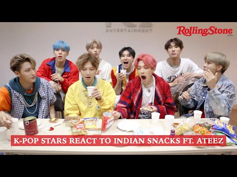 K-Pop Stars React to Indian Snacks ft. ATEEZ (에이티즈)