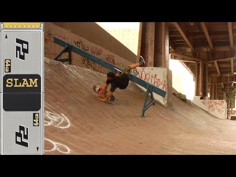 Skateboarder Trips over Barricade Classic Slam #136