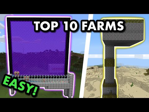 TOP 10 BEST FARMS in Minecraft Bedrock (MCPE/Xbox/PS4/Nintendo Switch/Windows10)