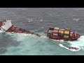 Stricken New Zealand cargo ship breaks up