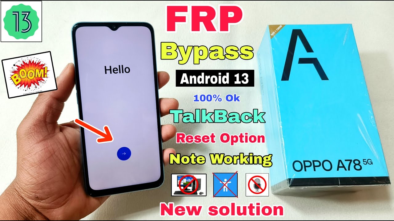 Oppo A78 5G FRP Bypass Android 13 Update | Oppo Oppo A78 5G FRP Bypass Android 13 Update | Oppo