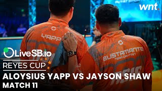 Aloysius Yapp Vs Jayson Shaw Match 11 Day Four 2025 Reyes Cup