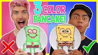 3 COLOR PANCAKE ART CHALLENGE! w/ Guava Juice 3 COLOR PANCAKE ART CHALLENGE! w/ Guava Juice