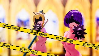 【Mmd R18 Hololive/4K】《Tokoyami Towa (常闇トワ) Kazama Iroha (風真いろは)》~ (Getcha!) ~《Gigap And Kira》