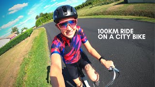 I rode 100k on a city bike for the womens 100 strava challenge