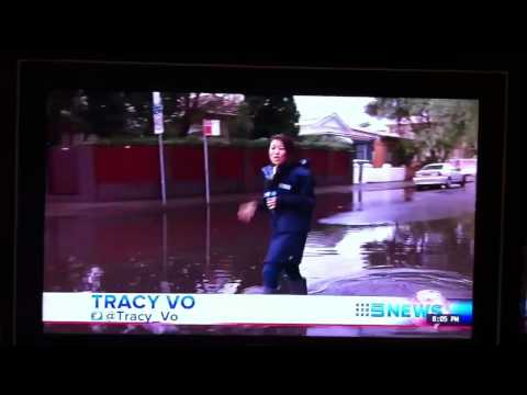 News Reporter Soaked Wet!