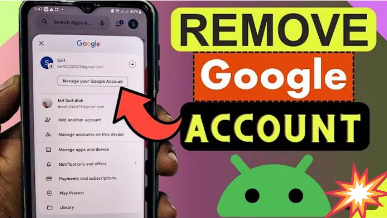 How to remove gmail account in 2025 from android phone How to remove gmail account in 2025 from android phone