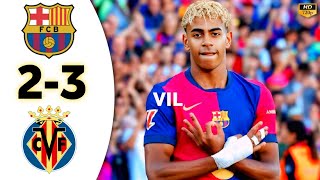 Highlights Fc Barcelona Vs Villarreal 3-2 All Goals & Highlight