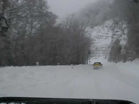高野龍神スカイライン　2009年1月雪　ビート滑走
