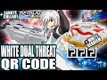 QR CODES WHITE DUAL THREAT LAUNCHER & WHITE REQUIEM + COLLAB C/ ZANKYE! BEYBLADE BURST APP QR CODES