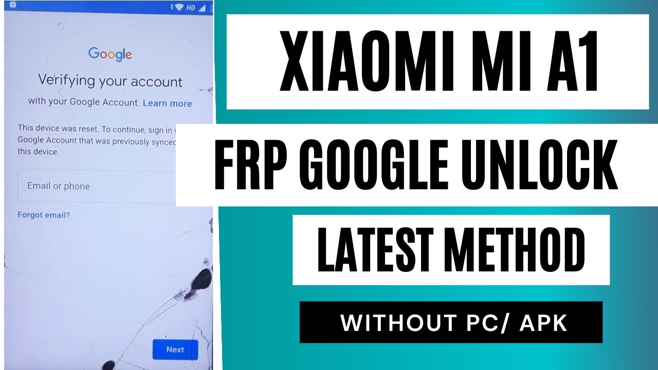 Xiaomi MI A1 FRP Bypass Android 9 Without PC & APK Xiaomi MI A1 FRP Bypass Android 9 Without PC & APK