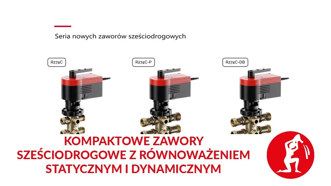 Kompaktowe zawory sześciodrogowe z równoważeniem statycznym i dynamicznym