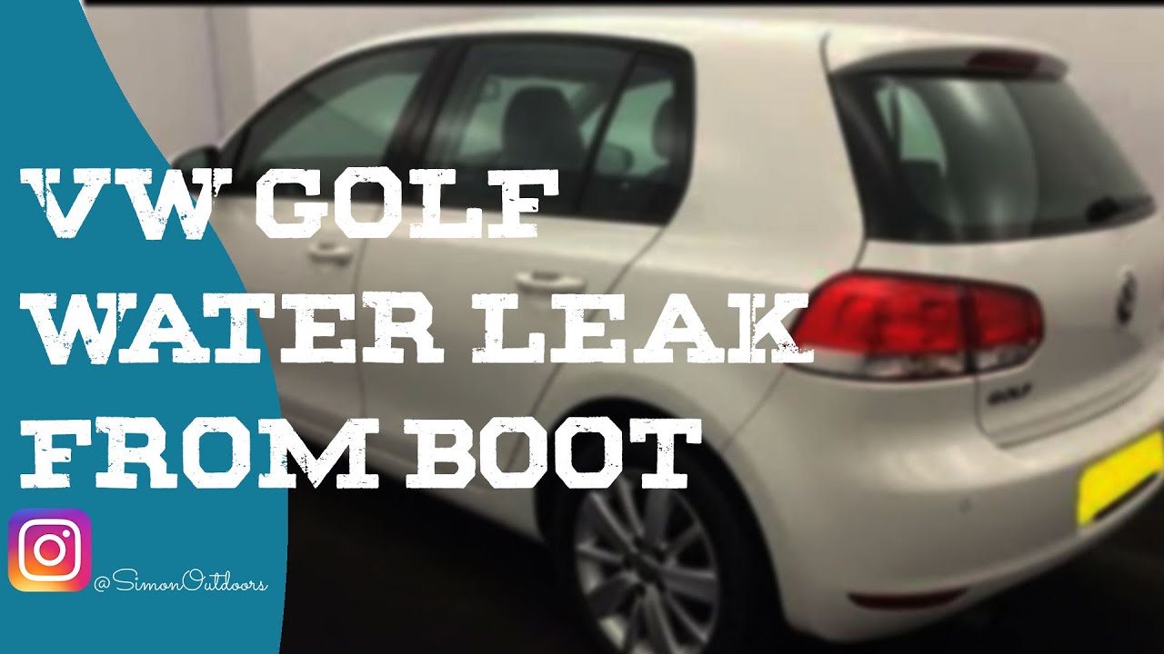 VW golf 2012 boot tailgate leak - YouTube