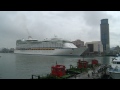 海洋航行者號VOYAGER OF THE SEAS 基隆港離港 11:45秒處 鳴笛三聲響離港