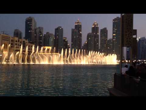Dubai Fountains at Burj Khalifa Time to say goodbye by Andrea...