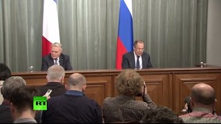 Пресс-конференция глав МИД России и Франции по итогам встречи