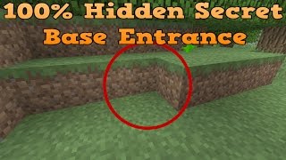 Minecraft - How to Make a 100% Hidden Secret Base Entrance tutorial!!! Xbox ONE PS4 & Wii U