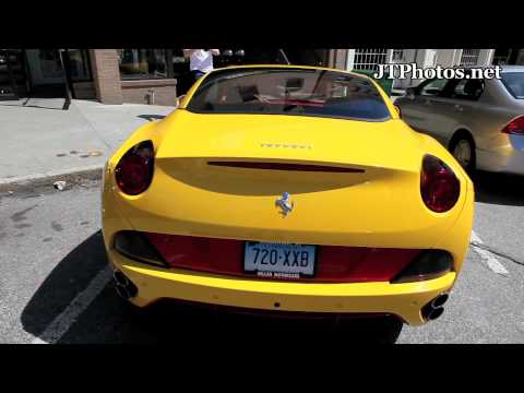 Last week I was in Greenwich CT when I saw this yellow Ferrari California