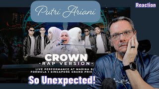 Putri Ariani - Crown F1 Singapore Live Perform - Rap Version First Time Reaction. Wow