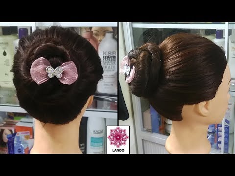 Búi tóc dành cho cô dâu! Kiểu Tóc Đẹp đơn giản hình bông hoa trang trí với kẹp tóc! Kiểu tóc 37