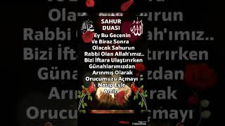 Sahur Duası
