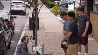 What Would You Do: Teen boys verbally, emotionally abuse homeless person What Would You Do: Teen boys verbally, emotionally abuse homeless person