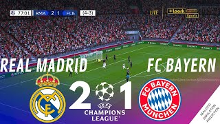 🔴 REAL MADRID  vs BAYERN MUNICH LIVE Semi Final | UEFA Champions League | Live Video Game Simulation