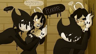 BENDY CUDDLES ALICE!? (Bendy and the Ink Machine Comic Dubs & Cuphead)