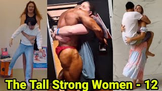 The Tall Strong Women -12 | Tall Woman Short Man | Tall Girl Lift Carry Men