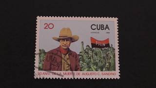Postage Stamp. Cuba Correos. 50 Aniv. De La Muerte De Augusto C.sandino. 1984. Price 20 Centavos.