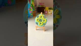 Mini Mandala Magic Lippan Art With Clay & Mirror On Canvas