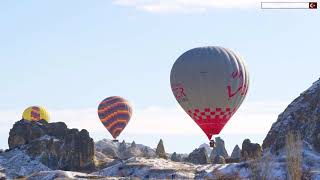 Nevşehir, Kapadokya Semalarındaki Balonların Gökyüzündeki Dansı Ve Muhteşem Görüntüleri