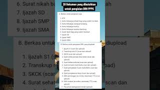 Dokumen Yang Dibutuhkan Untuk Pengisian Drh Pppk