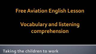 Aviation English lesson-air traffic control